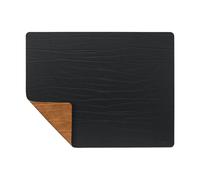LIND DNA Mantel individual cuadrado Buffalo reversible 1 pieza negro-natural