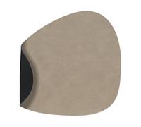 LIND DNA Mantel individual curvo Bull reversible L 1 pieza Warm grey-black