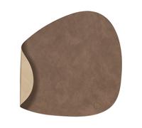 LIND DNA Mantel individual curvo Cloud-Nupo reversible L 1 pieza Brown-sand