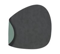 LIND DNA Mantel individual curvo Cloud-Nupo reversible L 1 pieza gris antracita-verde pastel