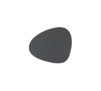 LIND DNA Mantel individual de cuero Nupo ovalado 37x44cm gris