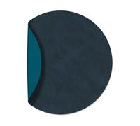 LIND DNA Mantel individual Nupo circular reversible XL 1 pieza Midnight blue-petrol