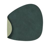 LIND DNA Mantel individual Nupo curvo reversible S 1 pieza Dark green-olive green