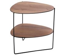 LIND DNA Mesa auxiliar Curve Double nogal