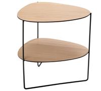LIND DNA Mesa auxiliar Curve Double roble