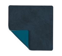 LIND DNA Posavasos Nupo cuadrado reversible 1 pieza Midnight blue-petrol