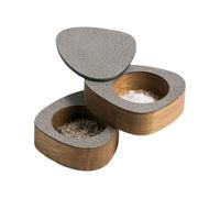 LIND DNA Set de pimentero y salero Curve Natural-gris antracita