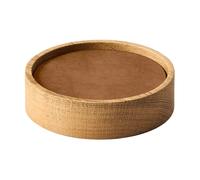 LIND DNA Set de posavasos Wood Box Nature-oak. circle. S. Nupo nature. 9 piezas