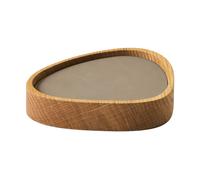 LIND DNA Set de posavasos Wood Box Nature-oak. curve. S. Nupo clay brown. 9 piezas