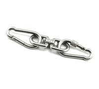 Lind Kitchen 1 PPCS M6 Ganno de ojo giratorio de doble extremo 304 Conector de anillo de grillete de acero inoxidable de acero inoxidable