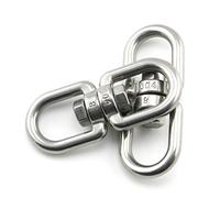 Lind Kitchen 2PCS M8 doble extremo giratorio gancho de ojo 304 acero inoxidable ojo a ojo giratorio grillete anillo conector