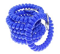 Lind Kitchen 6PCS Spring Spiral Wrist Coil Llavero Llavero, plástico Spring Hand Ring Llavero (alambre plano), Wristband llavero, azul