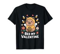 Linda Abeja Abeja My Valentine Teddy Love Camiseta