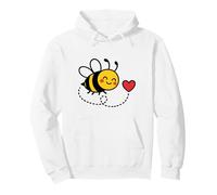 Linda Abeja con Camino de Vuelo del corazón Sudadera con Capucha