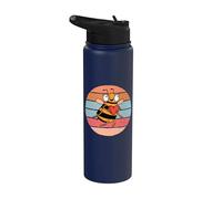 Linda abeja con un corazón en sus manos, apicultura. Stainless Steel Insulated Water Bottle