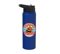 Linda abeja con un corazón en sus manos, apicultura. Stainless Steel Insulated Water Bottle