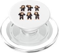 Linda Acuarela bebé chimpancé posa Amante de los Animales PopSockets PopGrip para MagSafe