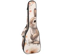 Linda acuarela llama alpaca patrón ukelele concierto cubierta con almacenamiento, impermeable gigbag 1 cm de espesor esponja relleno, Multicolor 09, 25.9x9x3.1in/66x23x8cm, Organizador de bolsas