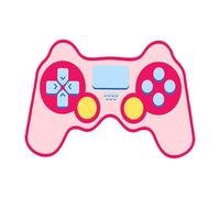Linda alfombra de juegos de dibujos animados para consola de juegos con controlador de juegos, antideslizante, extra suave, absorbente, lavable a máquina, alfombra de sala de juegos, alfombra de ducha