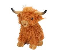 Linda Almohada Escocesa de Peluche de Vaca de Las Tierras Altas para el Rincón de Lectura o la Hora de la Siesta 9,1 Pulgadas