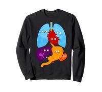 Linda anatomía - Corazón Feliz y pulmones Sudadera