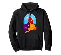 Linda anatomía - Corazón Feliz y pulmones Sudadera con Capucha