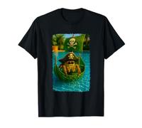Linda araña pirata en barco de hojas divertido araña pirata insecto Camiseta
