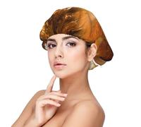 Linda ardilla comiendo nueces,Gorro de dormir de satén para adultos - Gorro de dormir elástico para mujer, cubrecabello nocturno