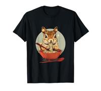Linda ardilla comiendo ramen anime obras de arte japonesas Camiseta