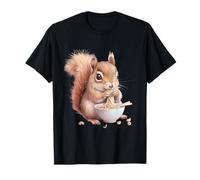 Linda ardilla comiendo ramen fideos japoneses amante del ramen Camiseta