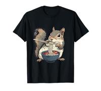 Linda ardilla comiendo ramen kawaii anime fideos japoneses Camiseta