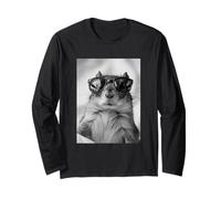 Linda Ardilla con Gafas de Sol Cool Forest Animal Photo Booth Manga Larga