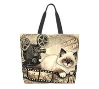 Linda Ardilla Con Piñas Bolsa Tote Duraderas Bolsa Hombro Portátil Bolsas De Compras Para Trabajo Camping Estudiante