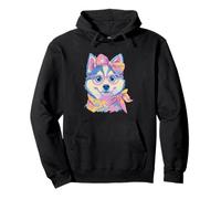 Linda Ardilla de Invierno Retrato Amante Gráfico Rosa Floral Sudadera con Capucha