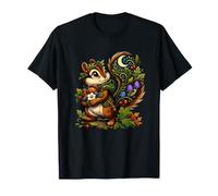 Linda Ardilla del Bosque bajo la Luna Creciente Camiseta