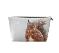 Linda Ardilla en la Nieve Impresa, Bolsa de artículos de tocador Bolsa de Maquillaje Bolsa de cosméticos Bolsa de artículos de tocador de Viaje portátil