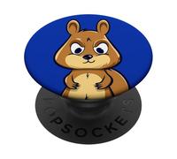 Linda Ardilla gruñona Divertido Amante de Animales de Dibujos Animados PopSockets PopGrip Adhesivo