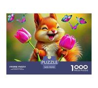 Linda Ardilla Puzzle 1000 Piezas Rompecabezas DIY Animales Pequeños Adorables Juego Educativo para Toda La Familia para Adultos Y Niños Mayores De 12 Años70x50cm/1000pcs