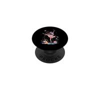 Linda Bailarina Floral Mariposa Acuarela Ballet Baile PopSockets PopGrip Adhesivo