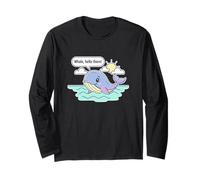 Linda Ballena Hello There Funny Sea Animal Ocean Fan Lover Manga Larga