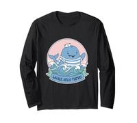 Linda Ballena Hello There Sea Animal Fan Ocean Divertido Juego de Palabras Manga Larga