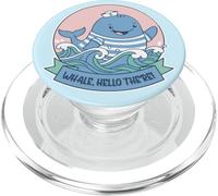 Linda Ballena Hello There Sea Animal Fan Ocean Divertido Juego de Palabras PopSockets PopGrip para MagSafe