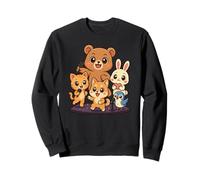 Linda Banda de Animales Kawaii Cantando Juntos adorables Dibujos Animados Sudadera