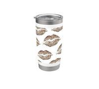 Linda barra de labios besos marca San Valentín para las niñas amantes del maquillaje Vaso térmico de acero inoxidable de doble pared