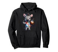 Linda Bebida de Coco Hawaiana de Cebra Sudadera con Capucha