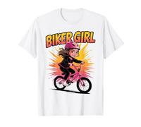 Linda Bicicleta de Ciclismo para niñas y Mujeres Que aman Las Bicicletas Camiseta