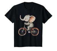 Linda Bicicleta de Elefante para niños y niñas, Bicicleta de Animales Camiseta