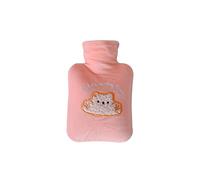 Linda bolsa de agua caliente de felpa - Botella de goma extraíble con diseño a prueba de explosiones (Color: B)