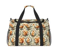 Linda bolsa de lona con estampado de ardilla (A) para viajes, bolsa de lona para llevar en fin de semana durante la noche, bolsas de gimnasio para mujeres y hombres, bolsa de viaje de artículos