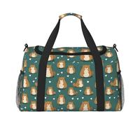 Linda bolsa de lona con estampado de corazón de ardilla para viajar, llevar en fin de semana durante la noche, bolsas de deporte para mujeres y hombres, bolsa de viaje de artículos personales